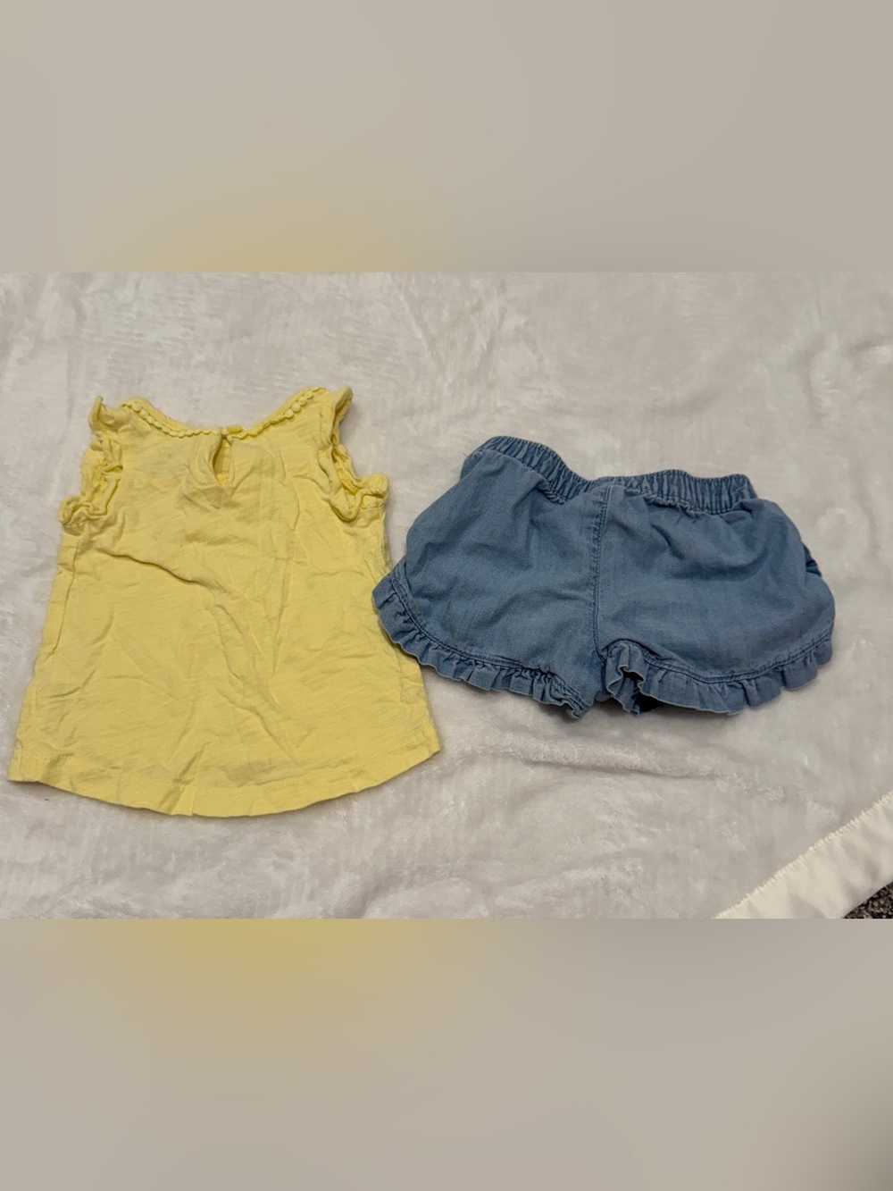 Carter's Pale Yellow Ruffled Tank Top - Picture 4 of 4